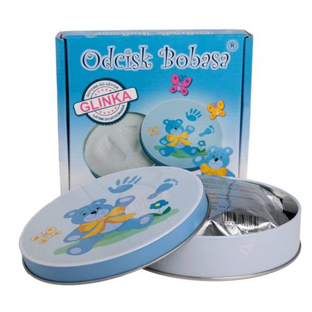 Odcisk Bobasa Pudełko na odcisk rączki lub stopy niebieski