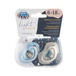 Canpol Smoczek uspokajający silikonowy symetryczny 6-18m Bonjour Paris