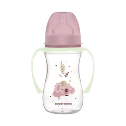  Canpol Butelka szeroka antykolkowa ze świecącymi uchwytami 240 ml Sleepy Koala 