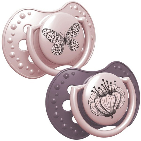 Lovi Smoczek uspokajający dynamiczny 0-3m Botanic Girl 2 szt.