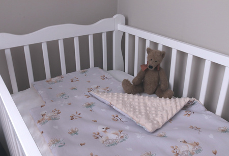 123Baby Pościel minky 2-elementowa kołderka i poduszka 100x75/35x30 cm