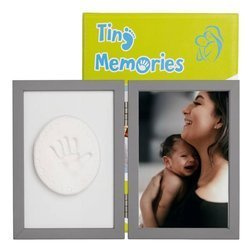 Tiny Memories Podwójna ramka z glinką szara