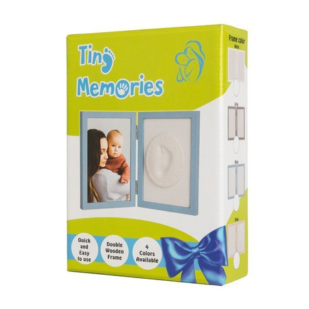 Tiny Memories Podwójna ramka z glinką szara