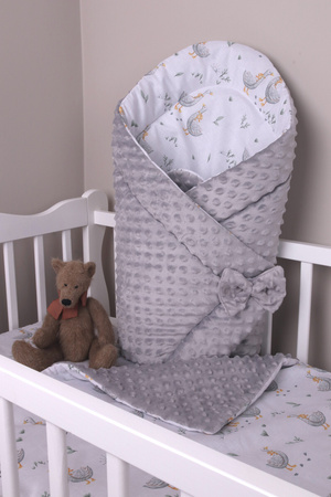 123Baby Rożek niemowlęcy becik otulacz minky 80x80cm