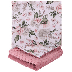 123Baby Pościel minky 2-elementowa kocyk i poduszka 75x55/35x30 cm