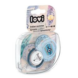 Lovi Smoczek uspokajający dynamiczny 6-18m Indian Summer 2 szt. niebieski