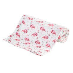 BOCIOLAND Pieluszka bambusowa 30x30 cm flamingi