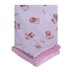 123Baby Pościel minky 2-elementowa kocyk i poduszka 75x55/35x30 cm