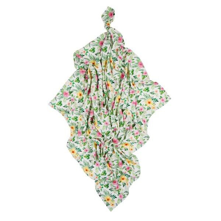 BOCIOLAND Pieluszka bambusowa 75x75 cm kwiaty
