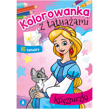 Wydawnictwo Skrzat Kolorowanka z tatuażami księżniczki