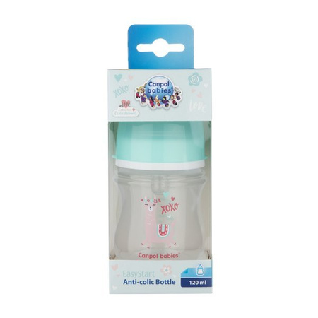 Canpol Butelka szeroka antykolkowa 120 ml PP EasyStart EXOTIC ANIMALS lama