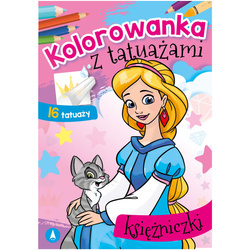 Wydawnictwo Skrzat Kolorowanka z tatuażami księżniczki