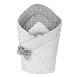 123Baby Rożek niemowlęcy becik otulacz minky 80x80cm