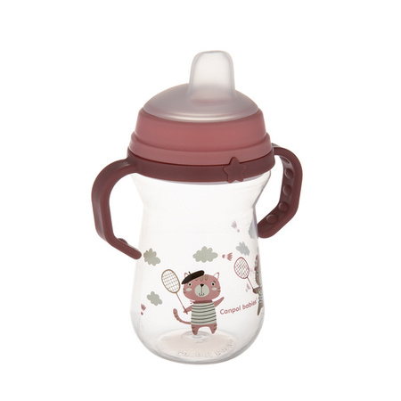 Canpol Kubek z silikonowym ustnikiem FirstCup 250ml BONJOUR PARIS 