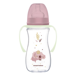  Canpol Butelka szeroka antykolkowa ze świecącymi uchwytami 300 ml Sleepy Koala 