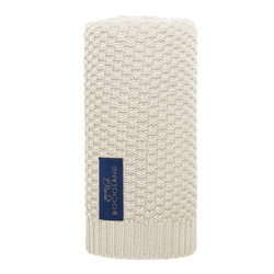 Bocioland Koc tkany bambusowy ROMA ecru 100x80 cm