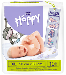 Bella Baby Happy Podkłady do przewijania XL 90x60 10 SZT