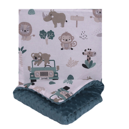 123Baby Pościel minky 2-elementowa kocyk i poduszka 75x55/35x30 cm