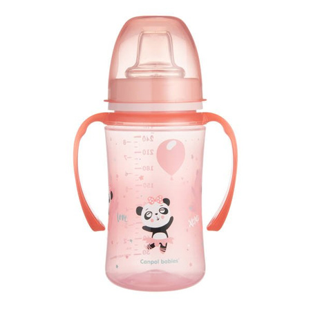 Canpol Kubek treningowy 240ml Exotic Animals różowy