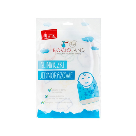 Bocioland Zestaw śliniaków jednorazowych 10 szt.