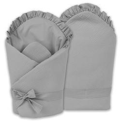 123Baby Rożek Muślinowy z falbanką 80x80 cm