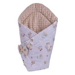 123Baby Rożek niemowlęcy becik otulacz minky 80x80cm