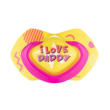 Canpol Smoczek uspokajający silikonowy symetryczny 0-6m Neon Love