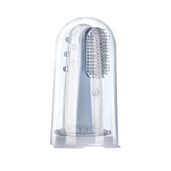 Canpol Silikonowa szczoteczka z wypustkami do dziąseł i pierwszych ząbków w etui