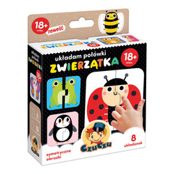 CzuCzu Puzzle Układam połówki Zwierzątka 2+