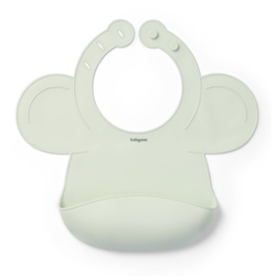Babyono Silikonowy śliniak z regulowanym zapięciem małpka miętowa