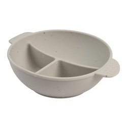 Canpol babies Miska silikonowa z 3 przegródkami i przyssawką 360 ml DOTS szary