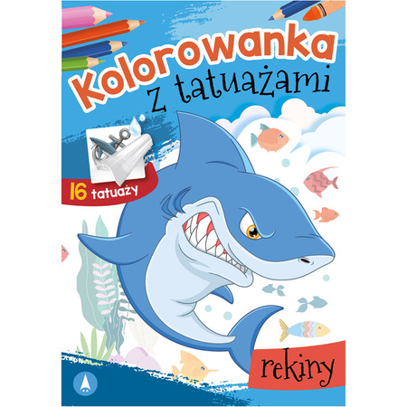 Wydawnictwo Skrzat Kolorowanka z tatuażami rekiny